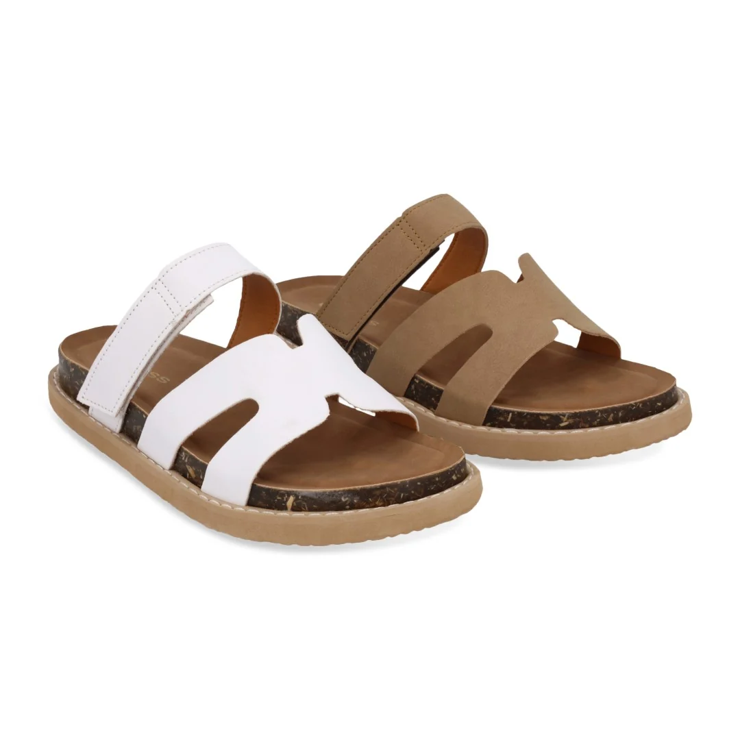 DÚO 632 SANDALIA CASUAL BLANCO Y BEIGE DESTALONADA 90074 - Image 7