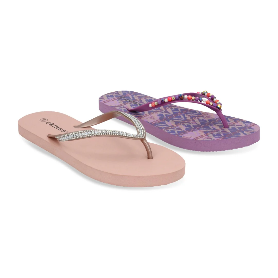 SANDALIA CASUAL ROSA Y MORADO DUO 636