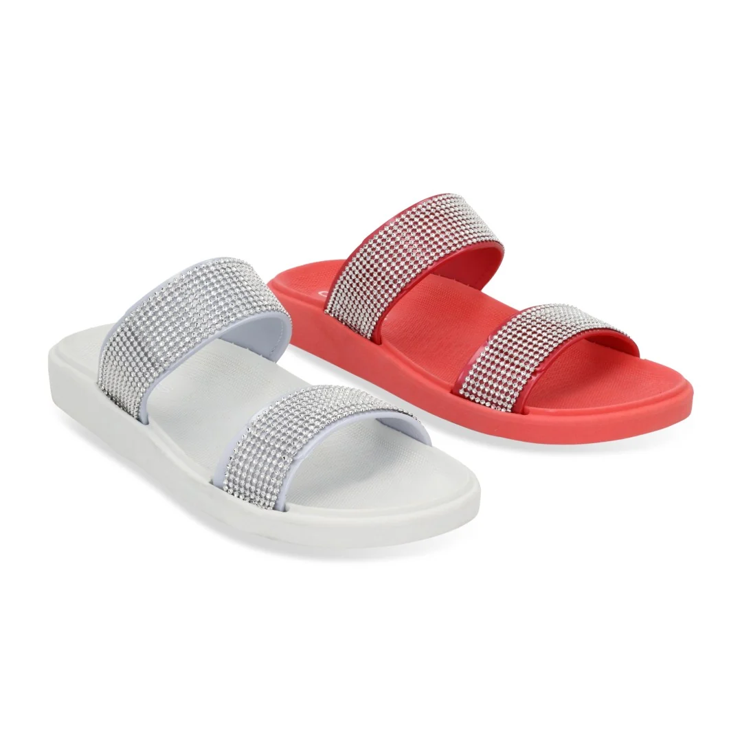 DÚO 638 SANDALIA CASUAL BLANCO Y ROSA BRILLOS 28046