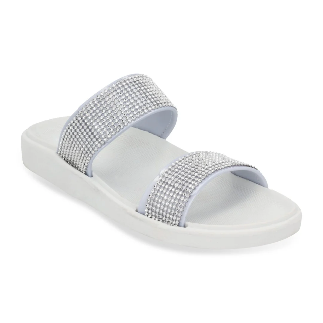 DÚO 638 SANDALIA CASUAL BLANCO Y ROSA BRILLOS 28046 - Image 2