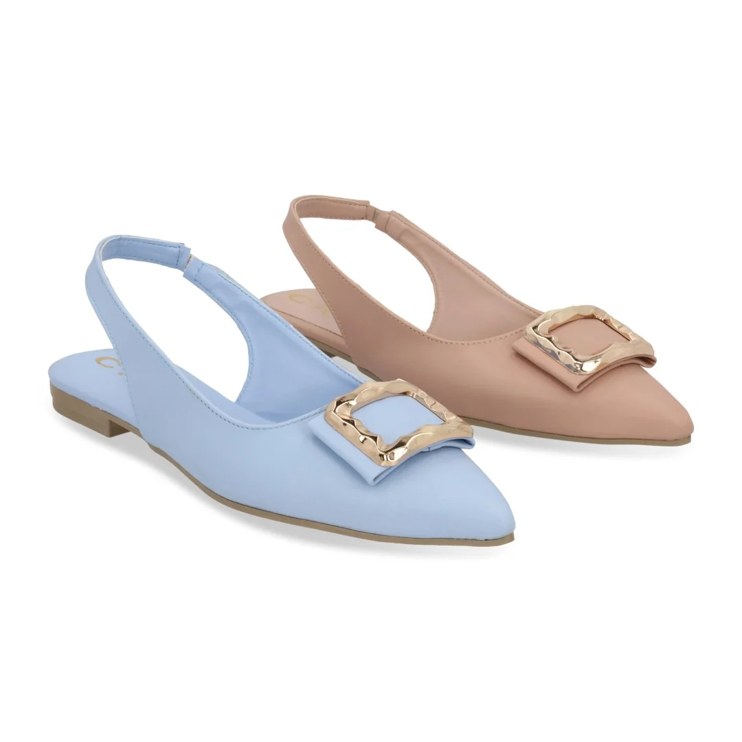 BALERINA DE PISO COLORES BEIGE Y AZUL DUO 639