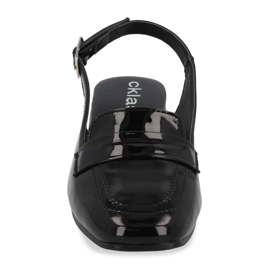 MOCASÍN DE TACÓN NEGRO Y BEIGE PULSERA DUO 647 - Image 11