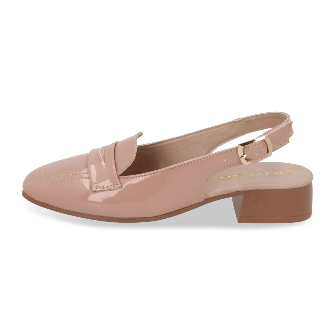 MOCASÍN DE TACÓN NEGRO Y BEIGE PULSERA DUO 647 - Image 3