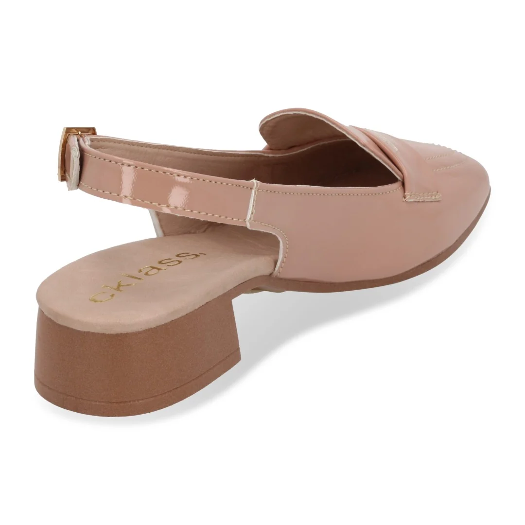 MOCASÍN DE TACÓN NEGRO Y BEIGE PULSERA DUO 647 - Image 4