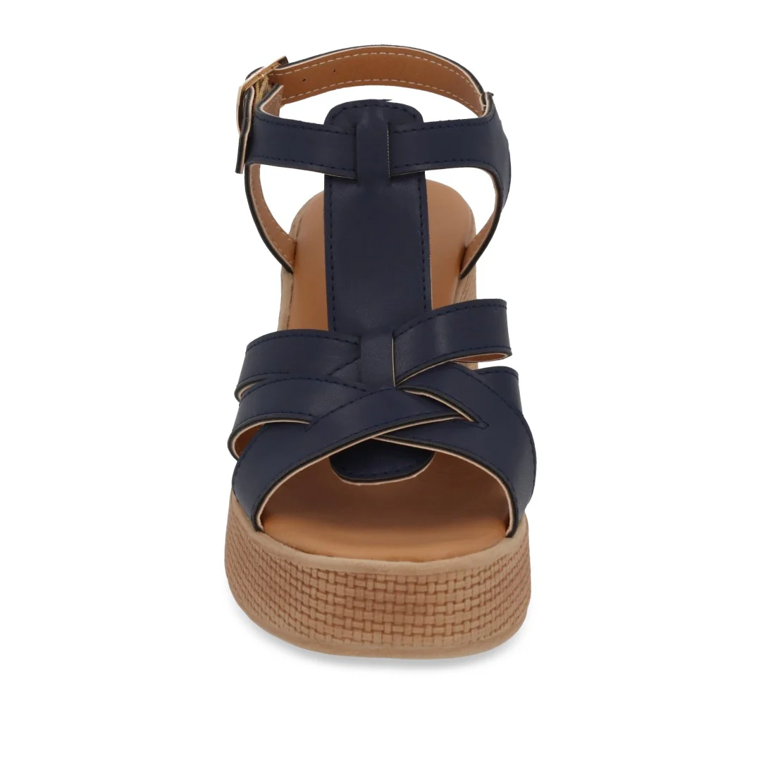SANDALIA DE TACÓN COLORES BEIGE Y MARINO DUO 648 - Image 11