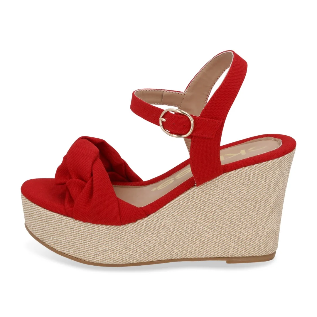 SANDALIA CON PULSERA COLORES BEIGE Y ROJO DUO 650 - Image 3