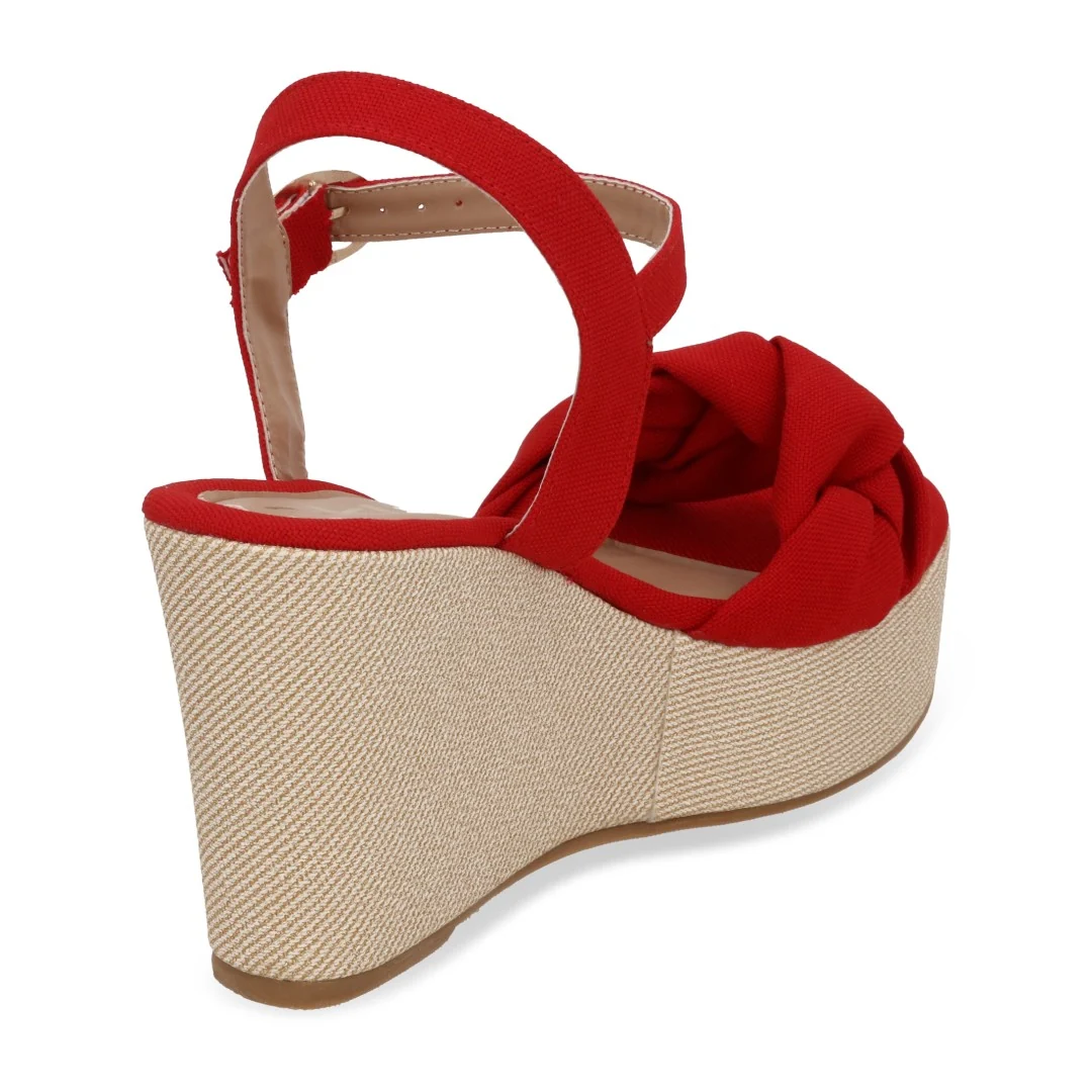 SANDALIA CON PULSERA COLORES BEIGE Y ROJO DUO 650 - Image 4