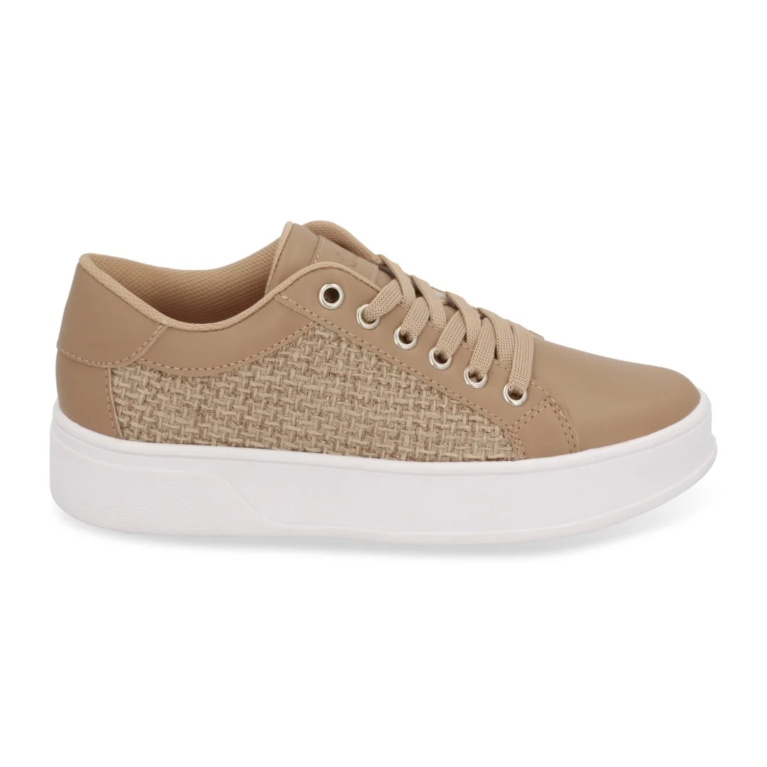 DÚO 662 TENIS CASUALES BEIGE Y HUESO - Image 4