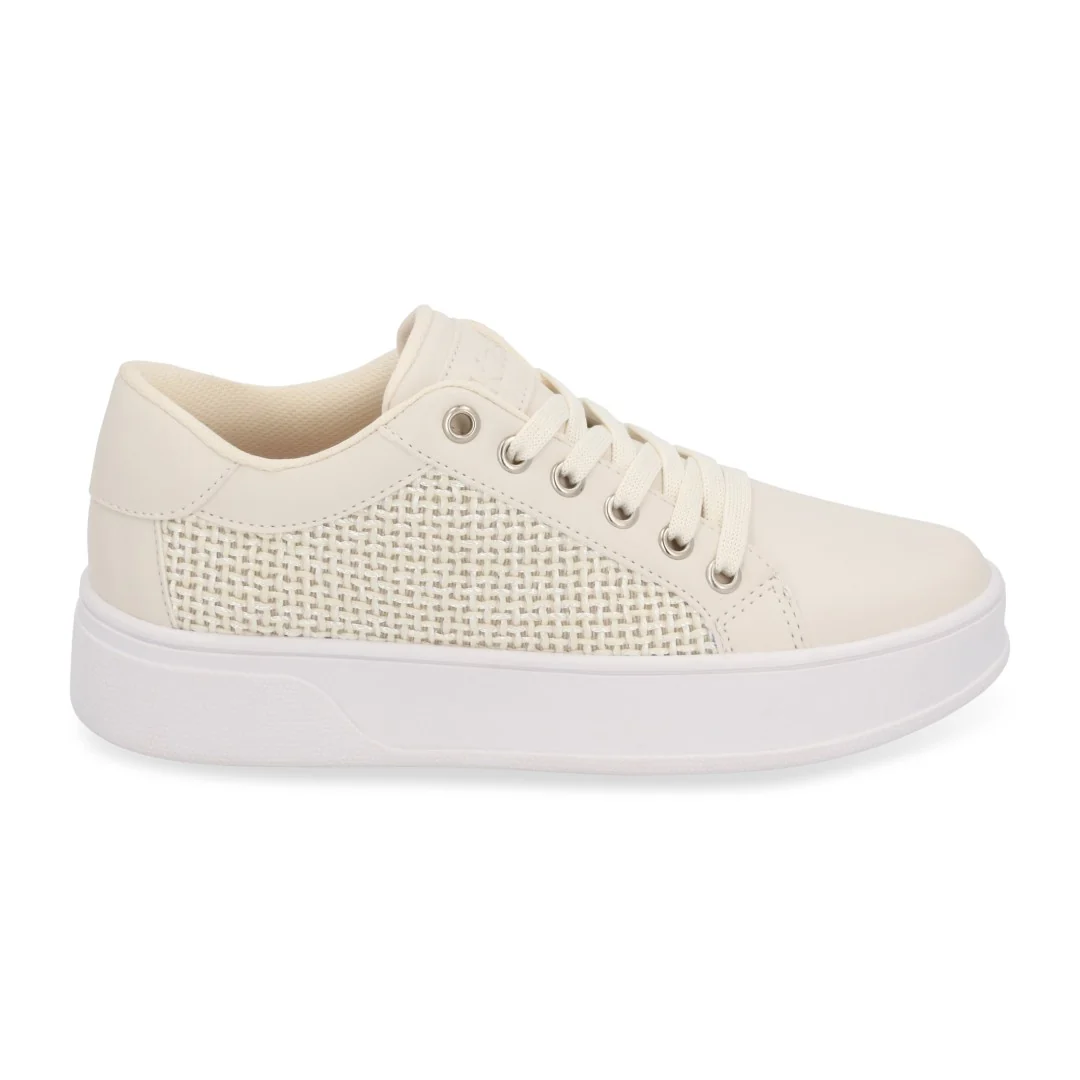 DÚO 662 TENIS CASUALES BEIGE Y HUESO - Image 5