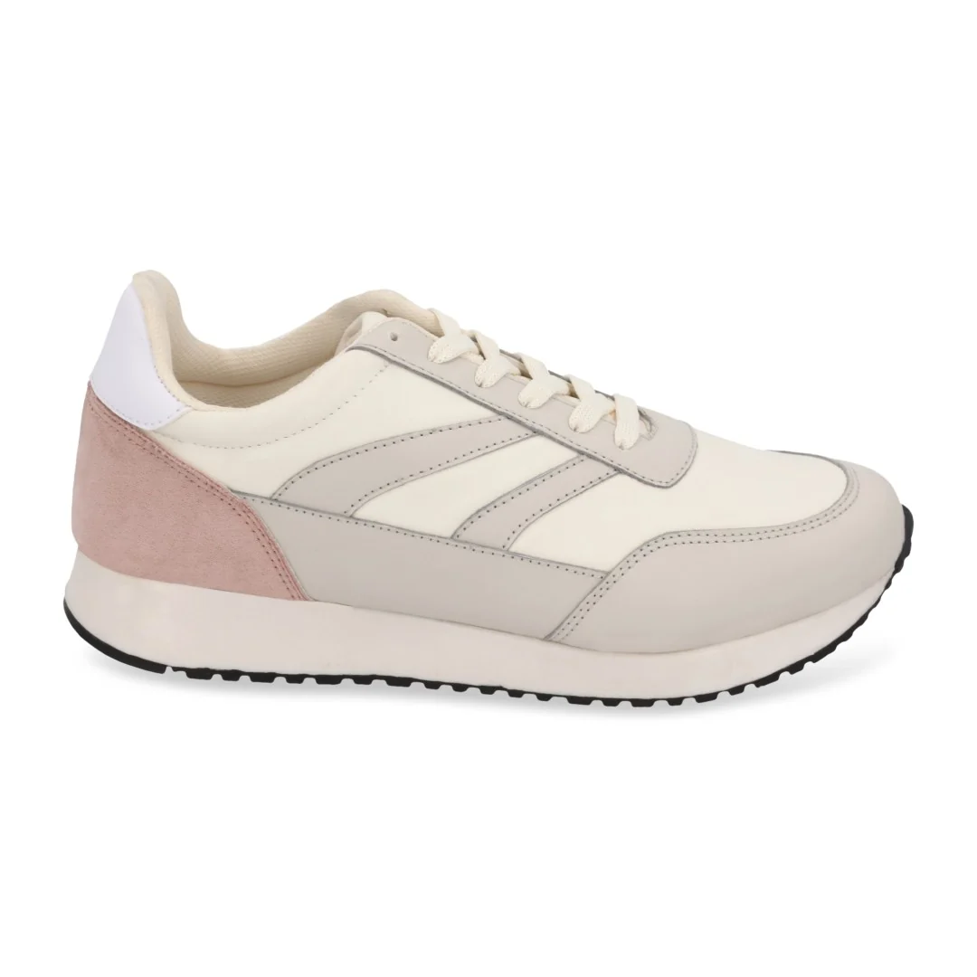 DÚO 664 TENIS DE PSIO BEIGE Y AZUL CON CINTAS 35737 - Image 3