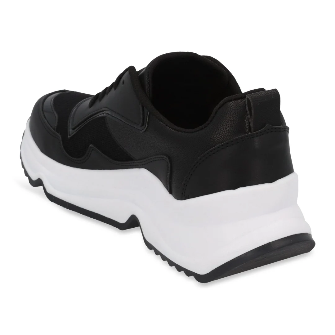 DÚO 667 TENIS DE PISO COLORES NEGRO Y HUESO 08048 - Image 4