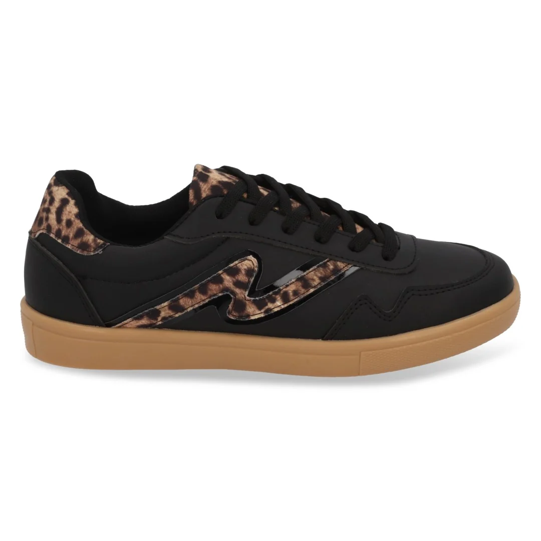 DÚO 673 TENIS HUESO Y NEGRO CON AGUJETAS 33086 - Image 3
