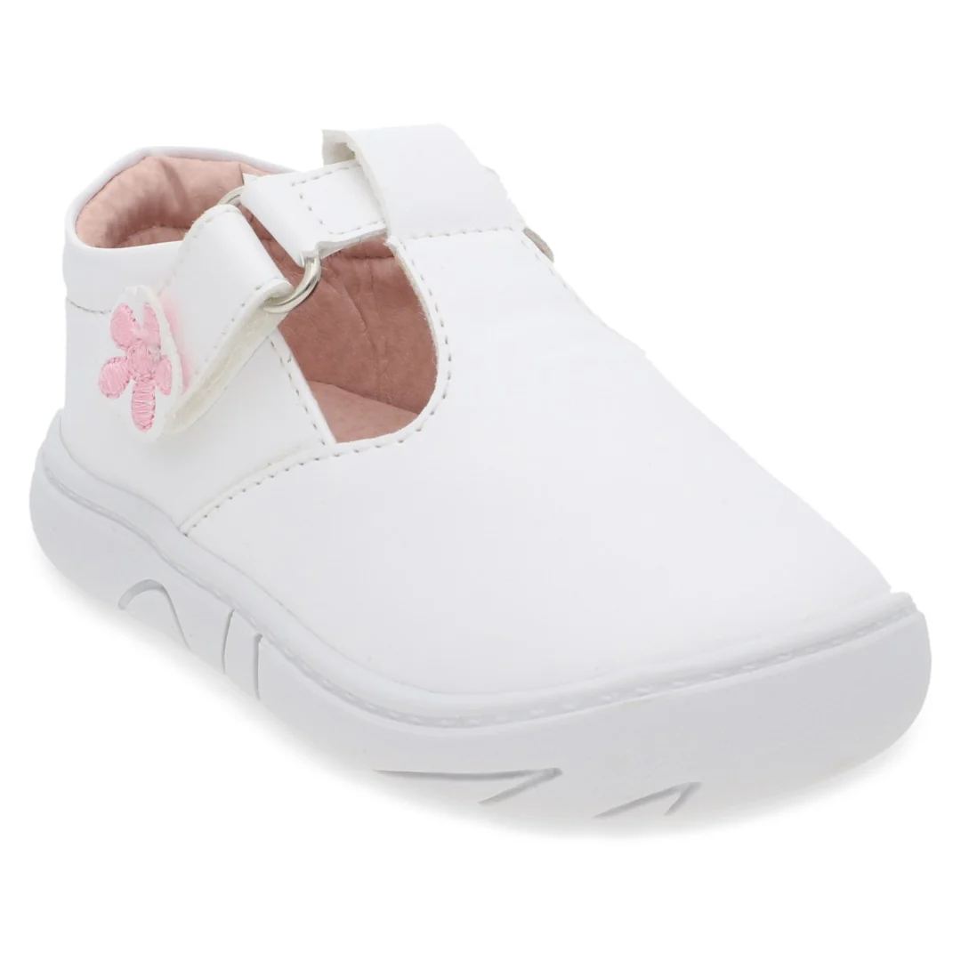 ZAPATO PRIMEROS PASOS BLANCO Y ROSA DUO 707 - Image 2