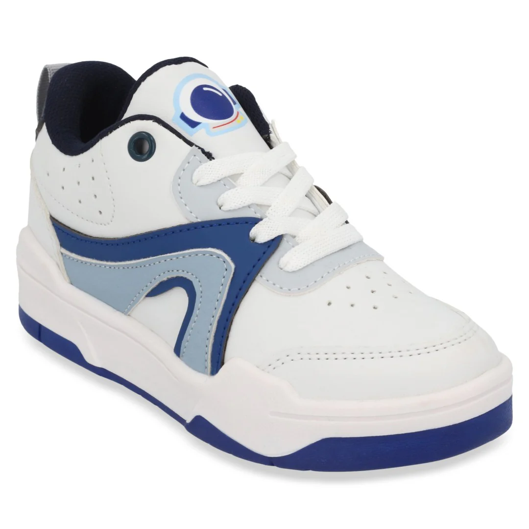 DÚO 717 TENIS CASUAL BLANCO Y MARINO CON ADORNO - Image 3