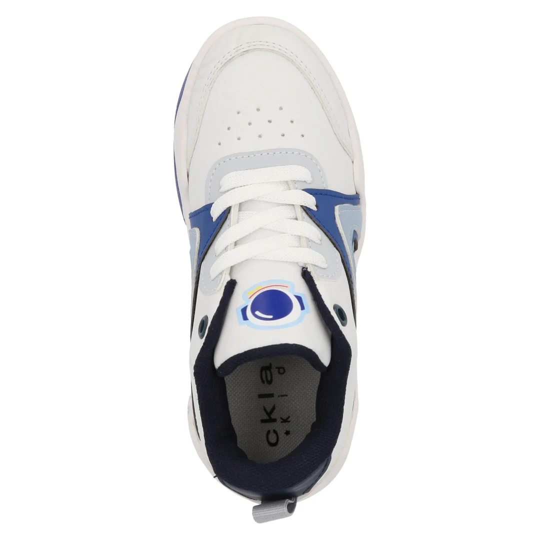 DÚO 717 TENIS CASUAL BLANCO Y MARINO CON ADORNO - Image 6