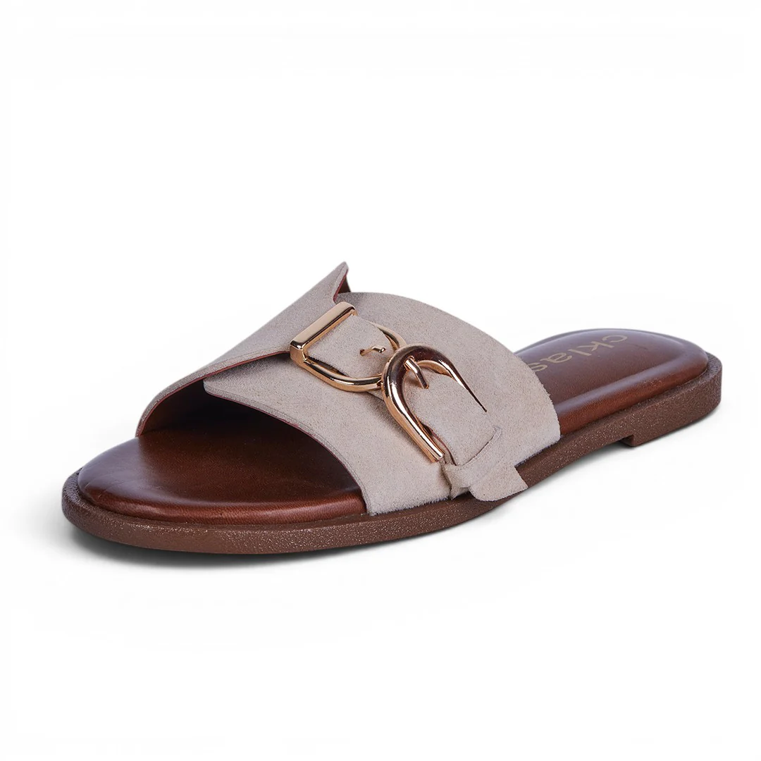 DÚO 780 SANDALIAS CON HERRAJE IVORY Y ROSA - Image 2