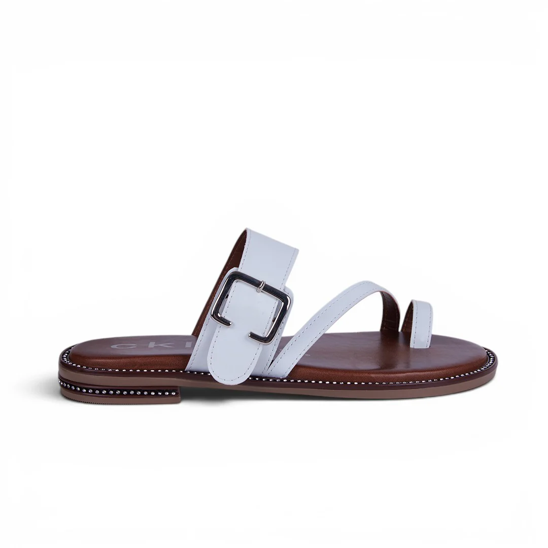 DÚO 784 SANDALIAS DE PISO BLANCO Y CAFÉ - Image 4
