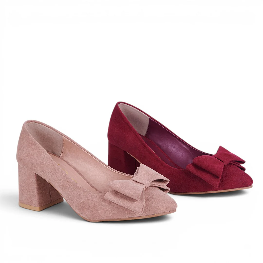 DÚO 790 ZAPATILLAS CON MOÑO TINTO Y TAUPE