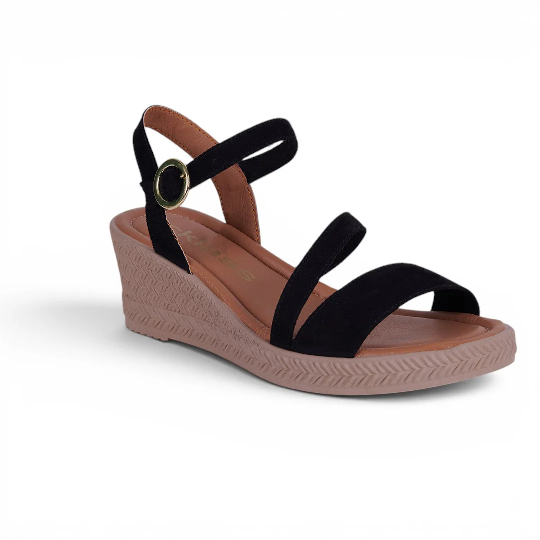 DÚO 795 SANDALIAS CON PLATAFORMA TAUPE Y NEGRO - Image 2