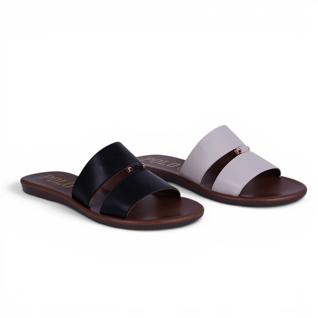 DÚO 800 SANDALIAS POLO HUESO Y NEGRO