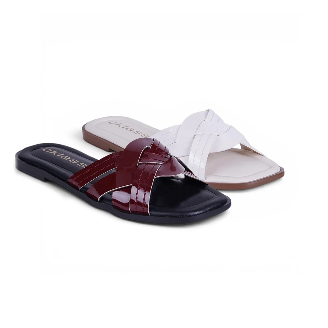 DÚO 807 SANDALIAS ENTRELAZADAS HUESO Y TINTO