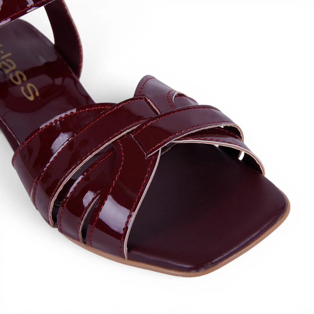 DÚO 808 SANDALIAS DE TACÓN BAJO NEGRO Y TINTO - Image 12