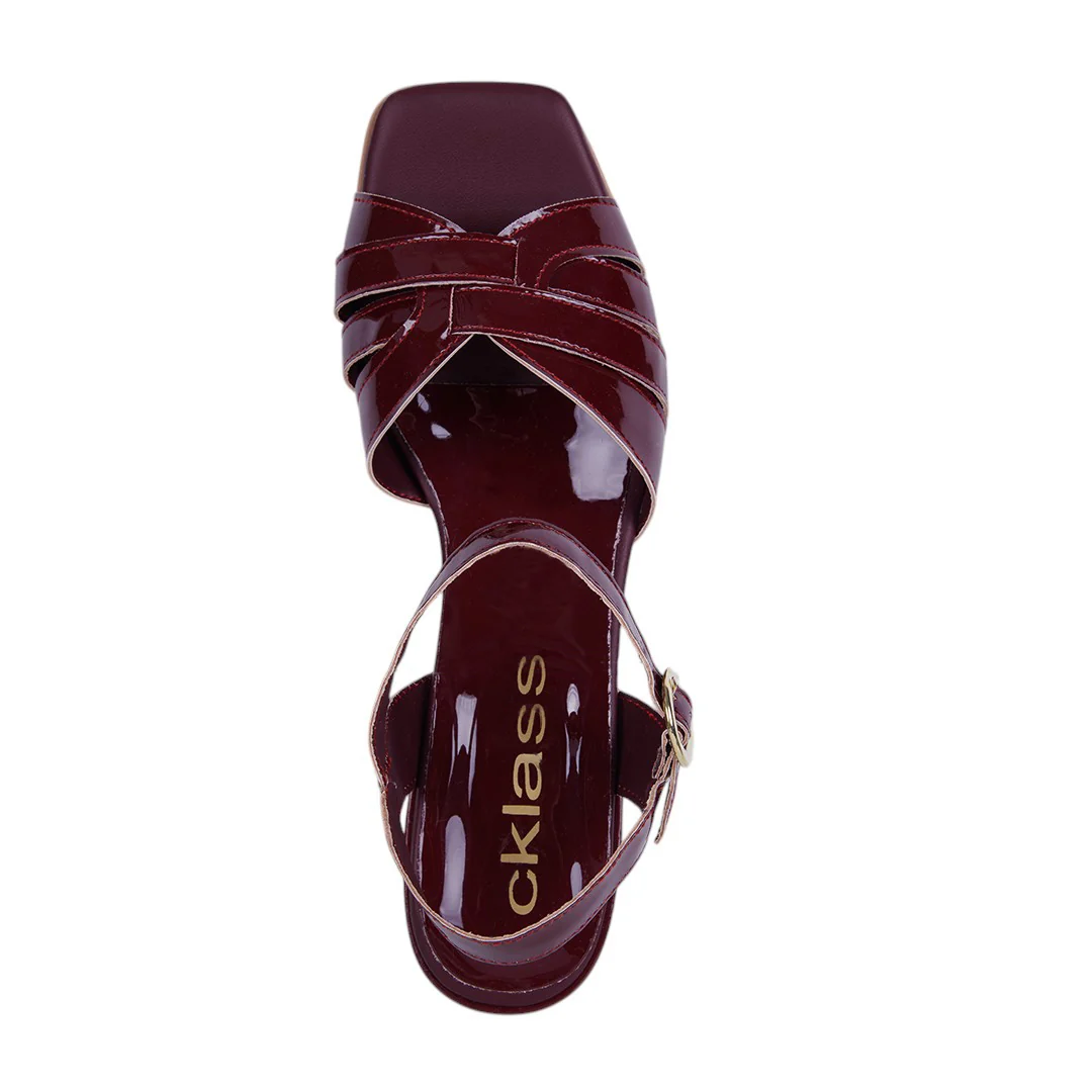 DÚO 808 SANDALIAS DE TACÓN BAJO NEGRO Y TINTO - Image 8