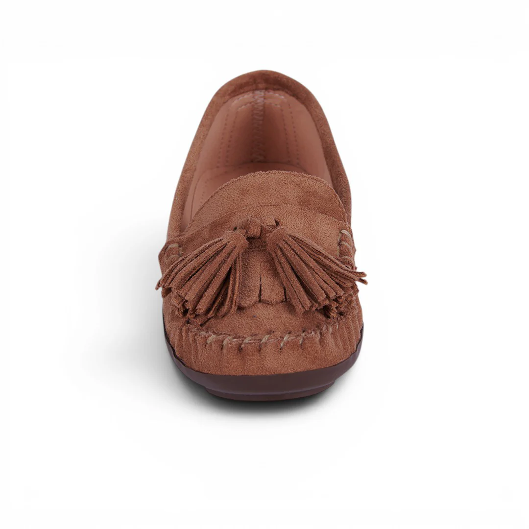 DÚO 814 MOCASINES CON FLECOS HUESO Y MIEL - Image 7