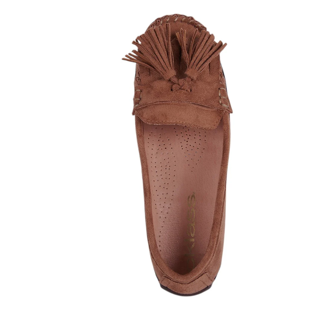 DÚO 814 MOCASINES CON FLECOS HUESO Y MIEL - Image 9