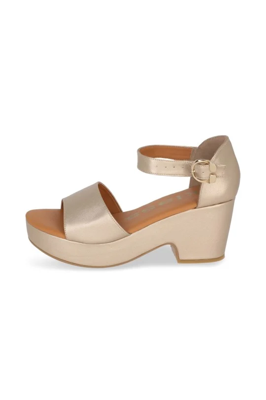 DÚO DE SANDALIAS DE TACÓN NEGRO Y ORO DUO545 - Image 4