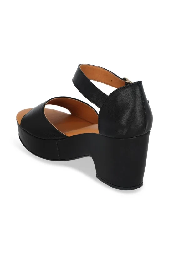 DÚO DE SANDALIAS DE TACÓN NEGRO Y ORO DUO545 - Image 7