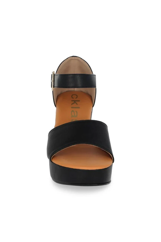 DÚO DE SANDALIAS DE TACÓN NEGRO Y ORO DUO545 - Image 9