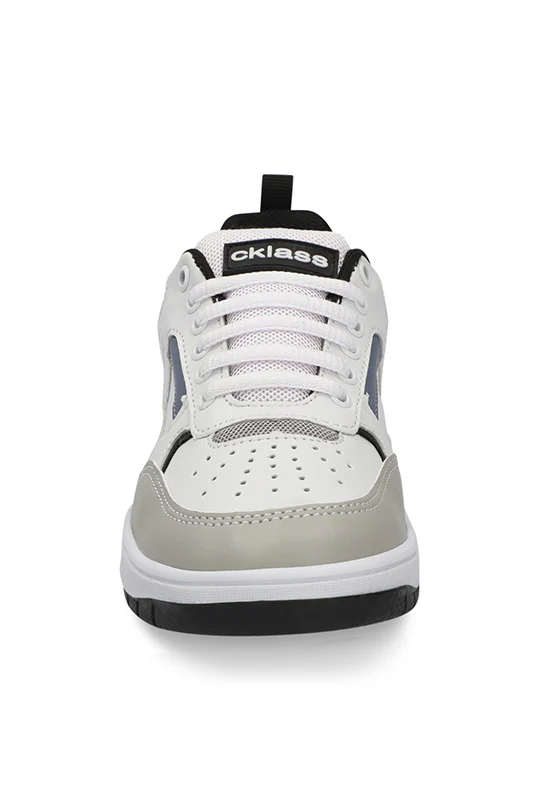 Dúo de tenis casual blanco y marino 07682 - Image 9