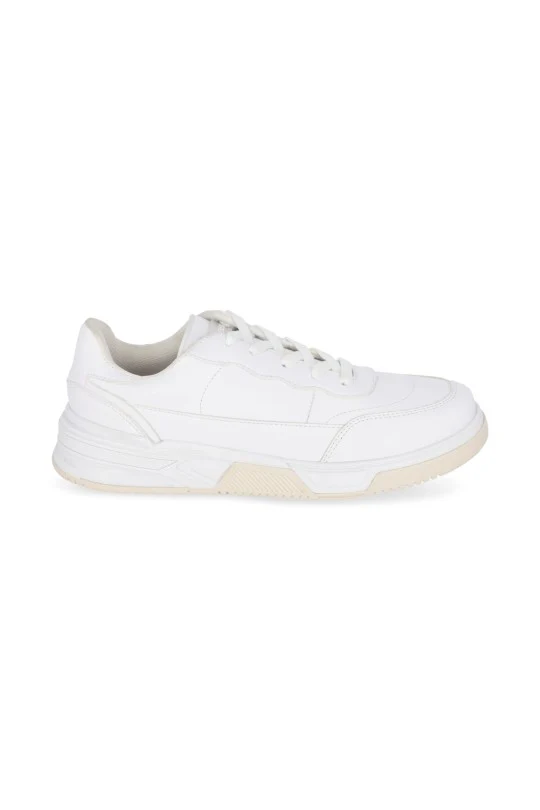 DÚO DE TENIS CASUAL BLANCO Y PLATA CON CINTAS DUO577 - Image 4