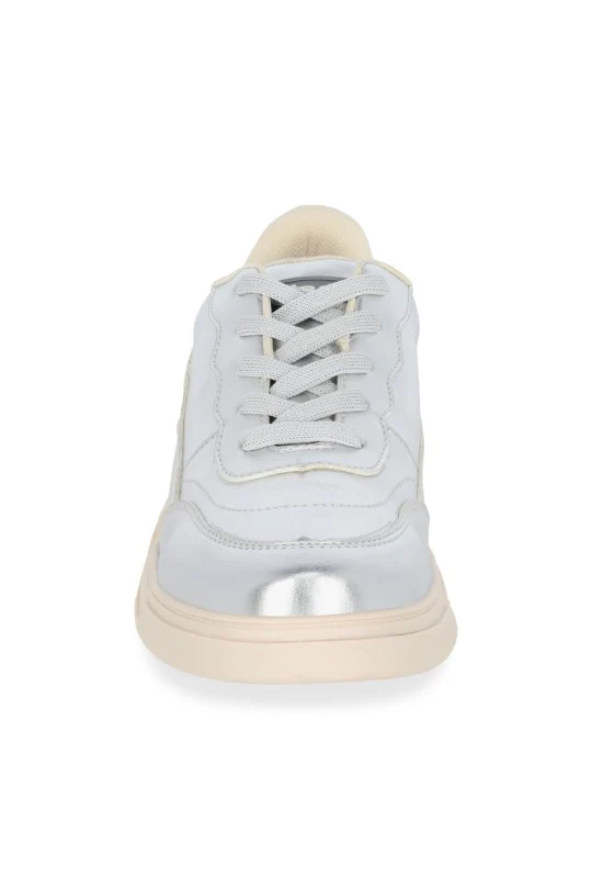 DÚO DE TENIS CASUAL BLANCO Y PLATA CON CINTAS DUO577 - Image 6