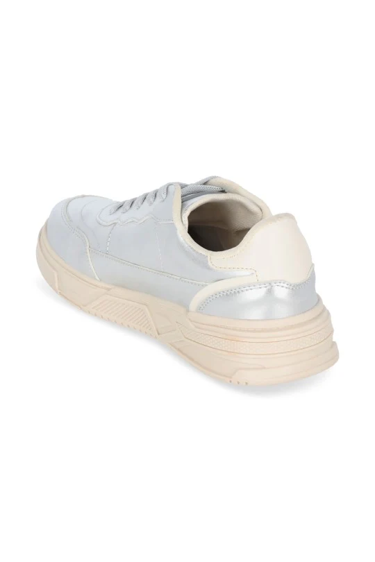 DÚO DE TENIS CASUAL BLANCO Y PLATA CON CINTAS DUO577 - Image 8