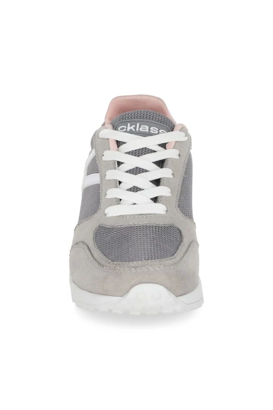 DÚO DE TENIS CASUAL GRIS Y ROSA CON CINTAS DUO576 - Image 6