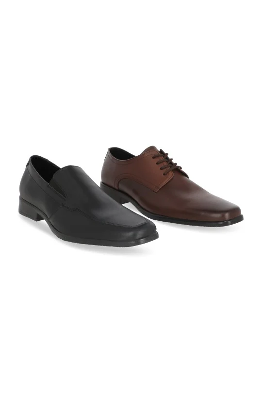 DÚO DE ZAPATO NEGRO Y COÑAC DE PIEL DÚO447 - Image 6