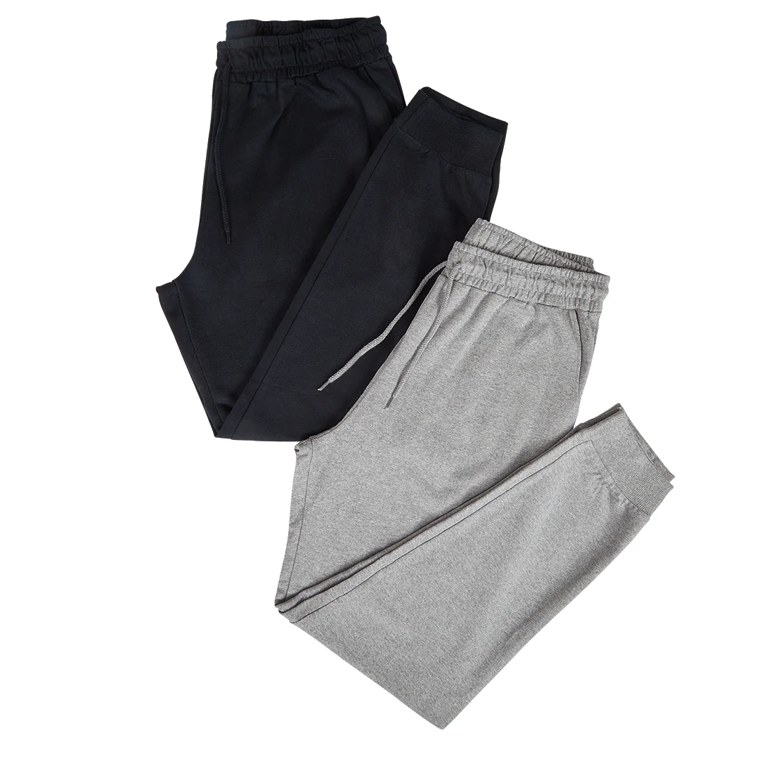 DÚO JOGGER CINTURA AJUSTABLE GRIS Y NEGRO 96295