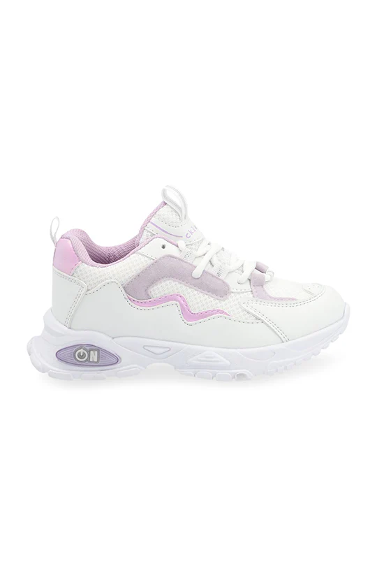 Dúo tenis deportivo blanco y rosa con adorno DÚO 127 / 03843 - Image 7