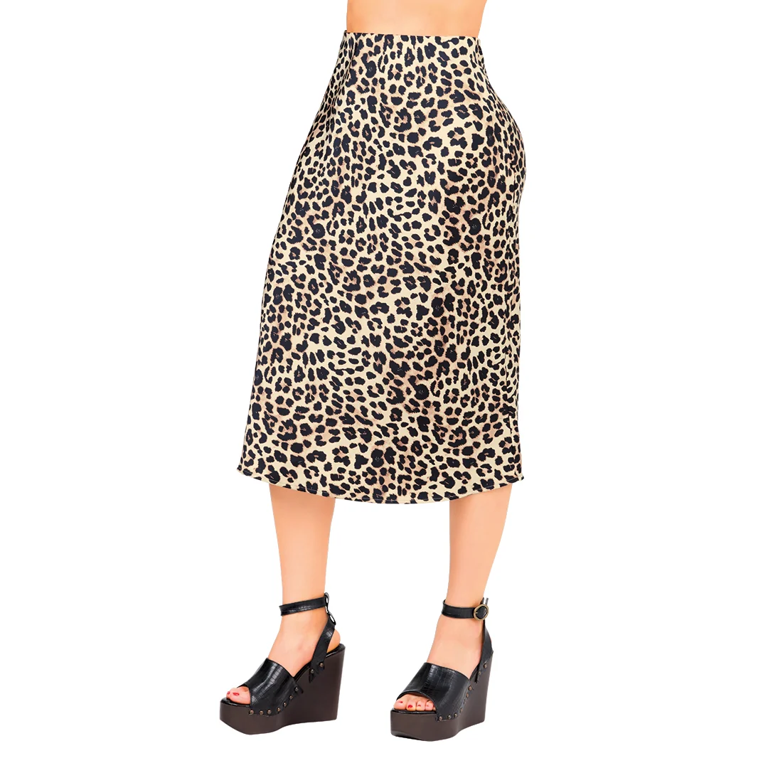 FALDA ANIMAL PRINT SATINADA DAMA 92010