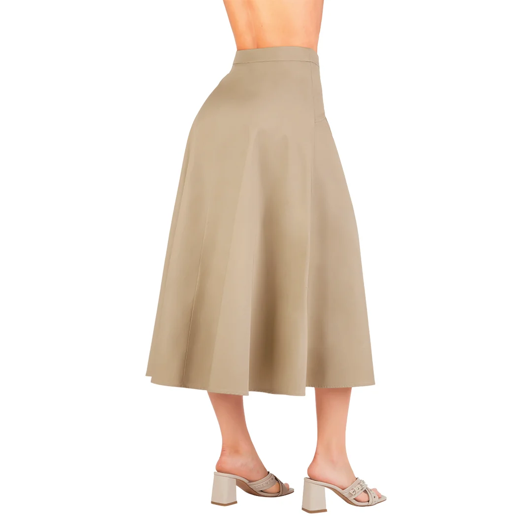 FALDA BEIGE MIDI 90146 - Image 2