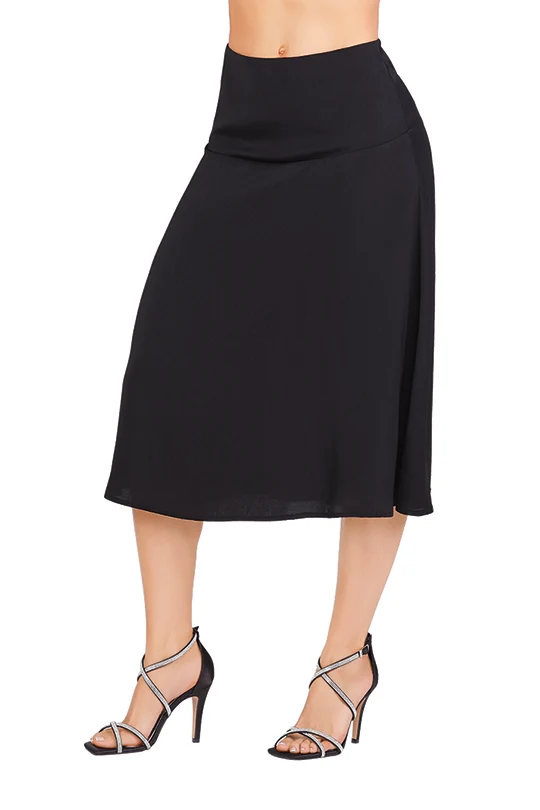 FALDA DE CORTE MIDI NEGRO 99274