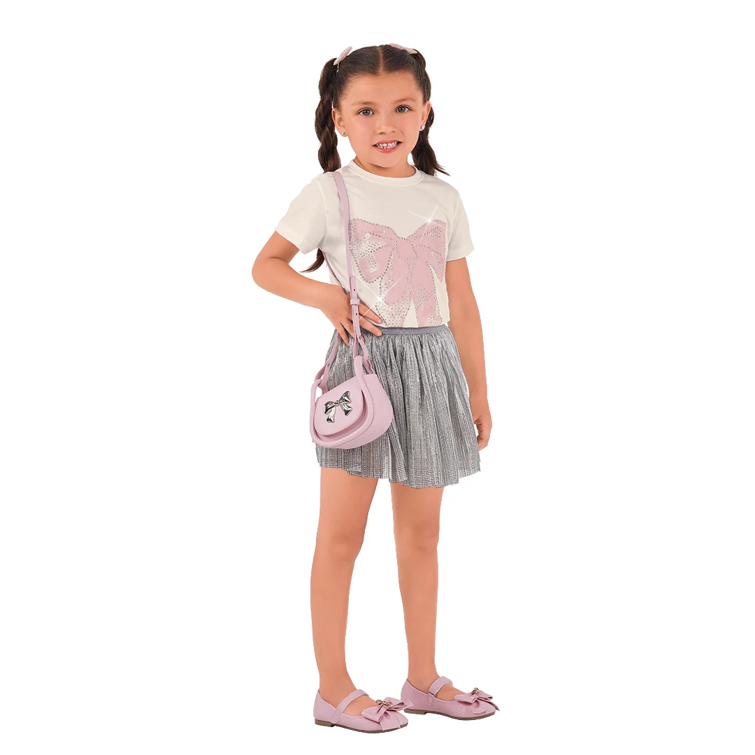 FALDA DE NIÑA COLOR PLATA 96489