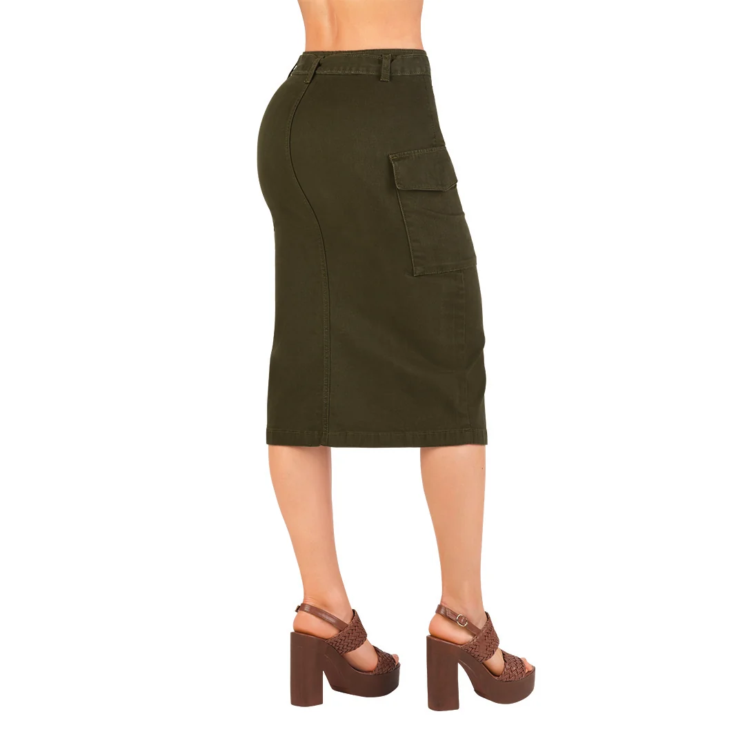 FALDA VERDE MIDI 17232 - Image 2