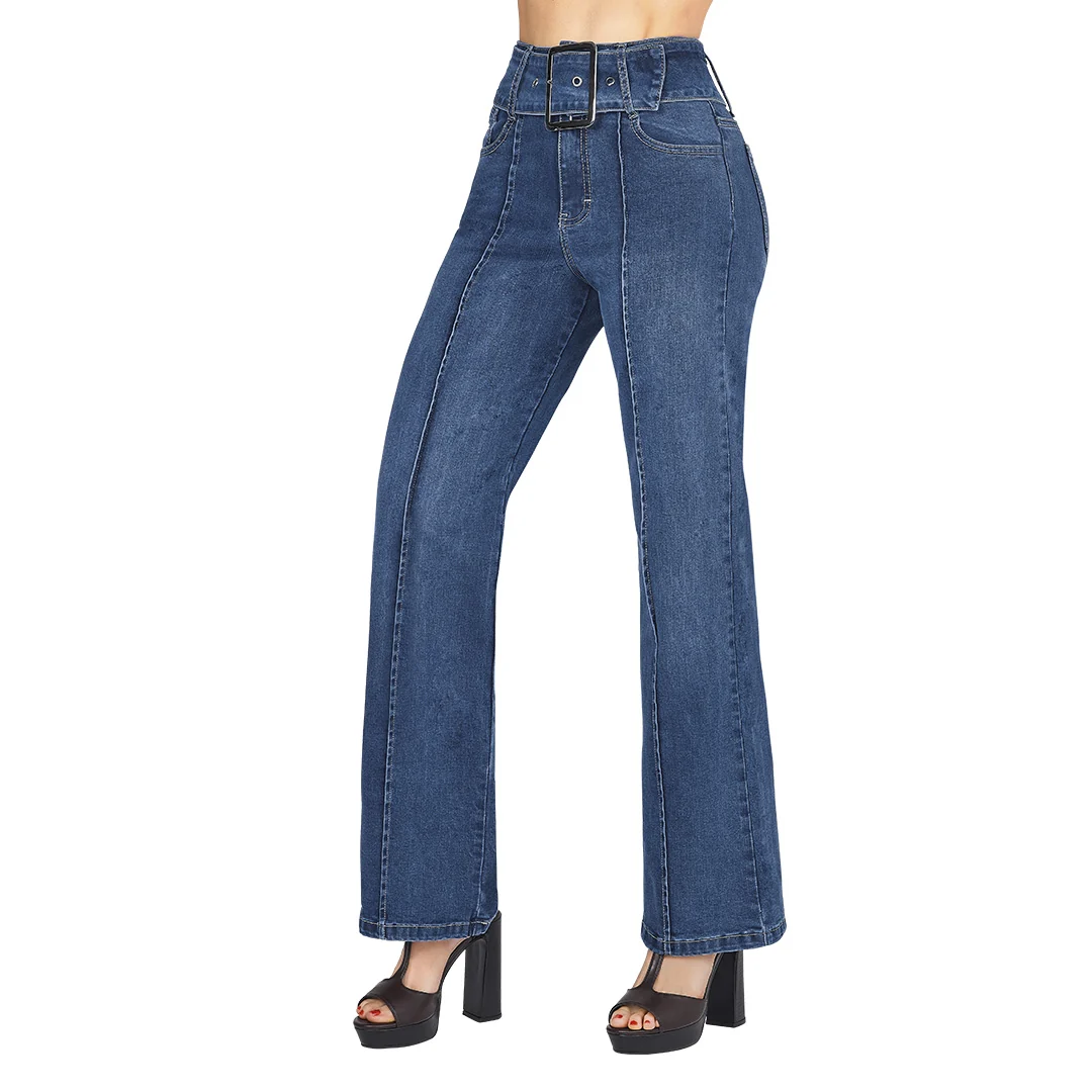 JEANS MEZCLILLA CINTURÓN ANCHO 07101