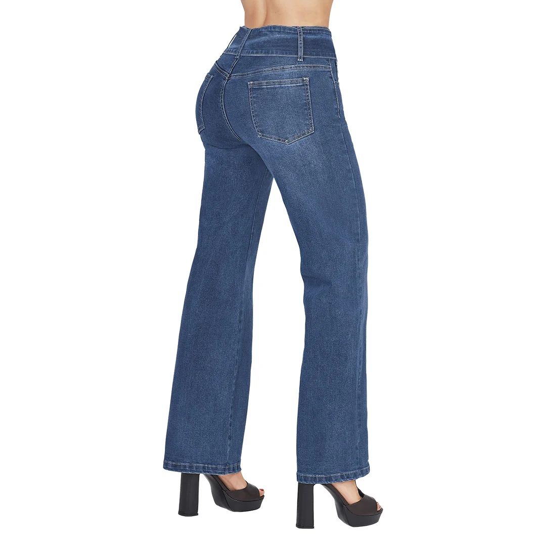 JEANS MEZCLILLA CINTURÓN ANCHO 07101 - Image 2