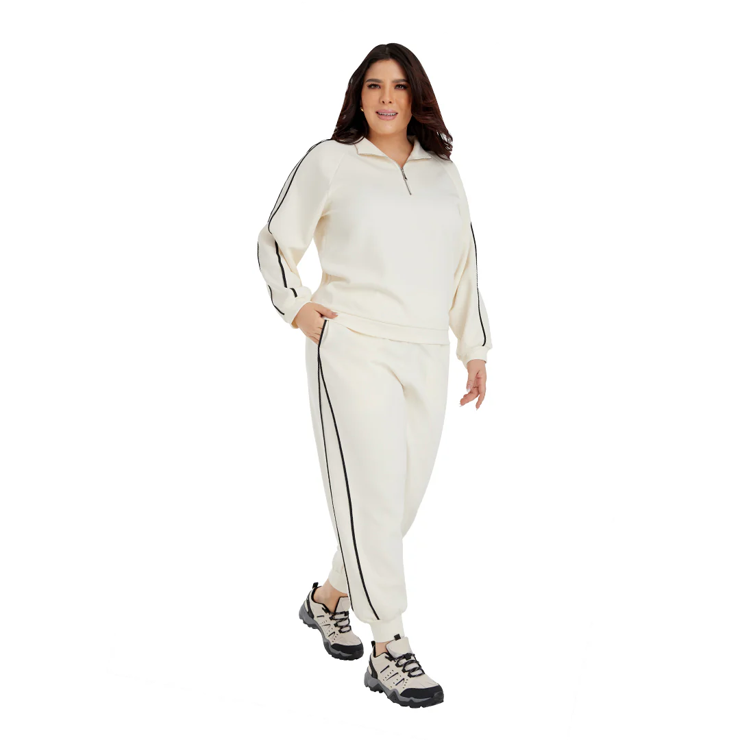 JOGGER IVORY CON CINTURA ELÁSTICA 92023