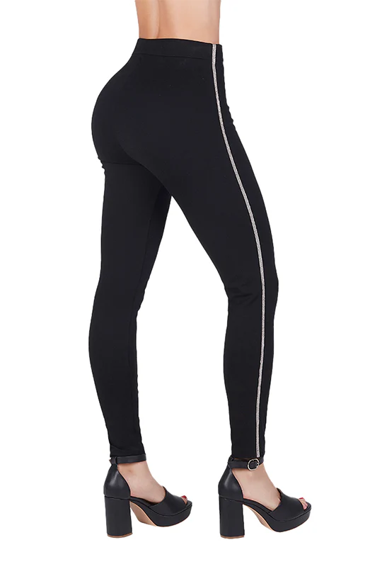 LEGGINS NEGRO CON APLICACIÓN DE BRILLOS 91405 - Image 2