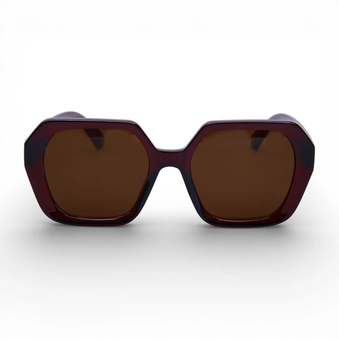 LENTES DE SOL CUADRADOS CAFÉ 05945